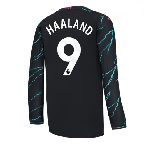 Pánský Fotbalový dres Manchester City Erling Haaland #9 2023-24 Třetí Dlouhý Rukáv